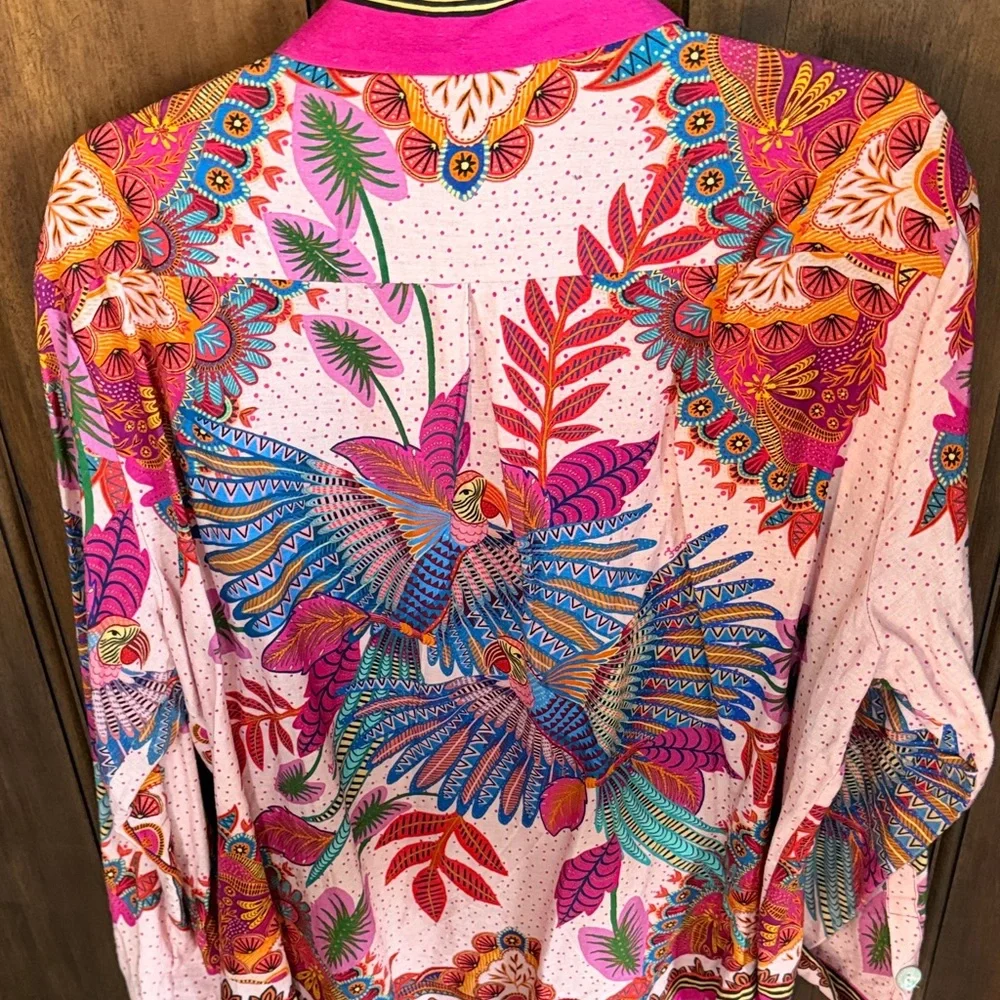 FARM Rio Vibrant Pink and Orange Shirt - Picture 5 of 5